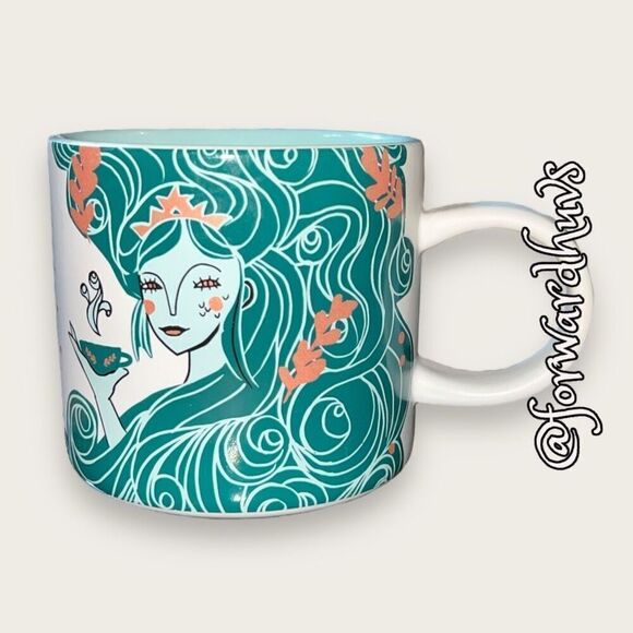 2018 Starbucks Mermaid 12 Ounce Ceramic Mug - Picture 1 of 8